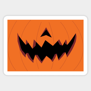 Jack O Lantern Pumpkin Face Mask Jagged (Day) Sticker